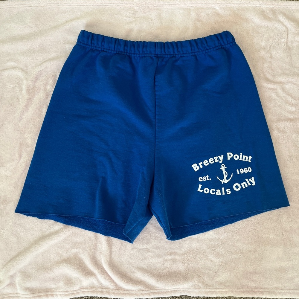 Breezy Point Locals Only Royal Blue Sweatpants Shorts Size XL with Drawstring